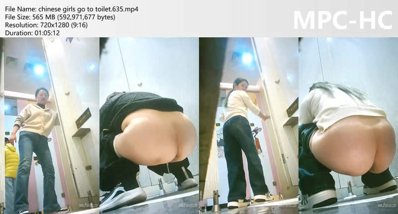 chinese girls go to toilet.635